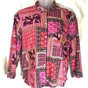Victorias Secret Button Down Blouse Size L Paisley